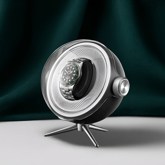 Watch Winder with LED & Anti-Magnetic Shielding – Silent Rotation | CHRONVAULT™
