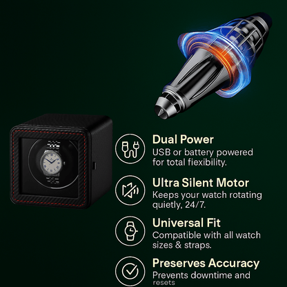 Single Watch Winder – 5 Modes Silent Mabuchi Motor | CHRONVAULT™