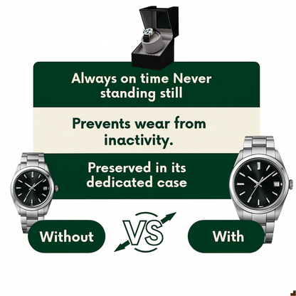 Single Watch Winder – Leather Box with 2 Modes | CHRONVAULT™