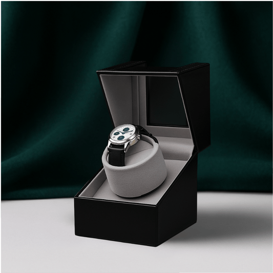 Single Watch Winder – Leather Box with 2 Modes | CHRONVAULT™