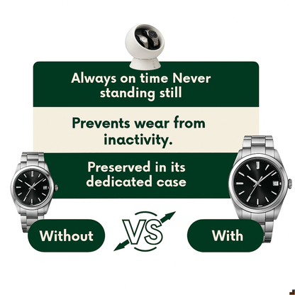 Dual Watch Winder – Compact Spherical Design with USB & Battery Power | CHRONVAULT™