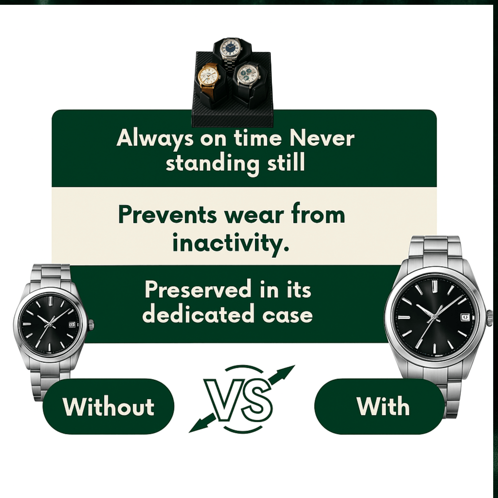Watch Winder – Leather Box for 3 Automatic Watches | CHRONVAULT™