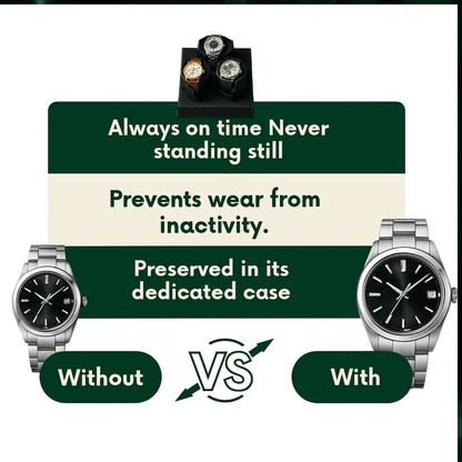 Watch Winder – Leather Box for 3 Automatic Watches | CHRONVAULT™