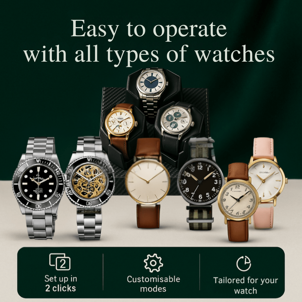 Watch Winder – Leather Box for 3 Automatic Watches | CHRONVAULT™