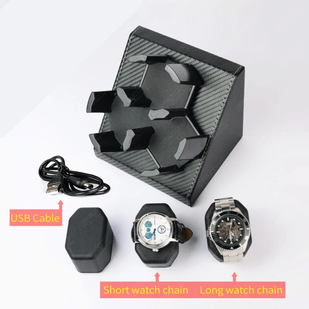 Watch Winder – Leather Box for 3 Automatic Watches | CHRONVAULT™